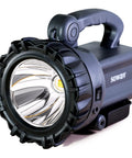 Rechargeable Spotlight With Handle, Ultra Bright LED Searchlight, high lumen output, IPX4 waterproof, rugged build