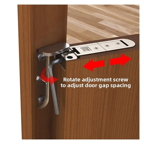 3D Adjustable Concealed Hinge For Heavy Wooden Doors With Hidden Door Hardware Height Side And Compression Adjustment shown in use