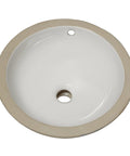 Orbit Undercounter Bathroom Sink in White Vitreous China With Front Overflow Undercounter Mount And Mounting Kit And Cutout Template