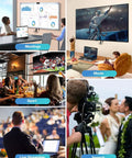Various uses for Wireless HDMI Transmitter And Receiver For Laptop To TV Or Monitor Or Projector in meetings, sports, and events.