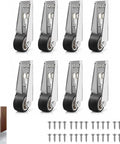 Heavy Duty Vertical Track Roller Wheels 8 Piece Set showing eight rubber roller wheels and screws for sliding door installation.