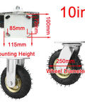 Heavy Duty Rubber Caster Wheels With Air Filled Tires For Smooth Rolling Furniture Diy Gear And Workshop Tool Carts Made Damn Tough 10 inch caster with steel base