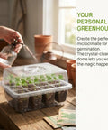 Three Pack Seed Starter Trays With 12 Cells Each Includes Adjustable Humidity Dome And Base Indoor Greenhouse Propagator