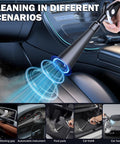 Pro Grade High Pressure Car Cleaning Gun With Dual Nozzles in car interior, detailing car surfaces with air blast, auto cleaning tool