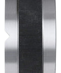 Machinist Bench Block 3 Inch Diameter 1.5 Inch Height Hardened Ground Steel With 1/8 to 5/8 Inch Holes Knurled Edge For Secure Grip V Groove Across Face For Round Stock Pin Driving And Drilling, side view