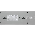 Back view of Power Strip Surge Protector With USB Charging Ports, 2160 Joules, 8 Outlets, 6 Foot Cord, White showing labels.