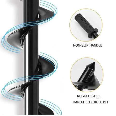Compost Turning Tool For Easy Aeration And Mixing In Outdoor Tumbler Bins, Rustproof Spiral Aerator, Long Reach Stirring Tool
