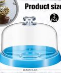 Two Pack Watch Movement Dust Covers With Five Slot Tray Storage Box For Organizing Small Parts Screws Fittings And Components In Watchmaking Handy Anti Dust Organizer For Spare Parts DIY Friendly