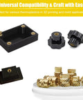 410 Pieces Threaded Inserts Kit For 3D Printing With M2, M2.5, M3, M4, M5, And M6 Sizes, Brass Knurled Nuts, Heat Insertion Into Plastic Parts