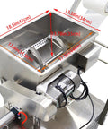 Automatic Pneumatic Paste And Liquid Filling Machine With Stainless Steel Horizontal Mixing Hopper dimensions 18.5in x 13.38in x 12.4in.