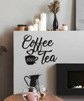 Coffee Bar Decor Metal Sign 12x10 Inch Wall Art Rustic Vintage Black Cup Letter Sign for Cafe Home Office Kitchen