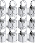 12 Pack Chain Link Fence Ring Caps For 2-3/8 Inch OD Posts And 2-1/2 Inch Aluminum Eye Top Rails With 1-5/8 Inch Loop Outdoor Fencing Repair Hardware For DIY Projects Durable No Brainer Install Replacement Parts