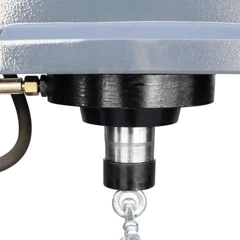 Close-up of 25-Ton H-Frame Hydraulic Shop Press Workhorse With Foot Pedal And Pressure Gauge, 9.8-Inch Stroke HP-25F ram detail