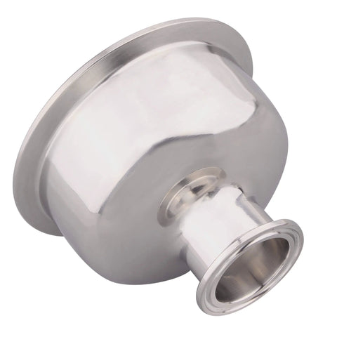 Stainless steel 304 tri-clamp bowl reducer sanitary fitting, 4 in x 1.5 in