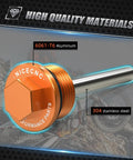 Left Magnetic Oil Filter Drain Plug For 690 Enduro Enduro R SMC SMCR 2008-2023 Aluminum 6061 Anodized Orange CNC Machined