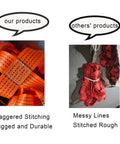 No Sweat Heavy Duty Flat Lifting Net Crafted From Durable Nylon Mesh Grid With Four Pull Straps For Easy Hoisting And Moving Loads Up To Three Point Five Tons Steady Cargo Control For Warehouse Crews, showing quality comparison between products.