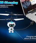 Hand Operated Flying Ball Drone With LED Lights Indoor Rechargeable Mini Helicopter Toy charging via USB connection