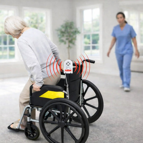 Caregiver Must Have Chair Exit Alarm For Senior Fall Prevention And Dementia Care With Instant Wireless Alert Siren No Hassle Auto Reset Sensor For Wheelchair Safety And Solid Peace Of Mind Protection