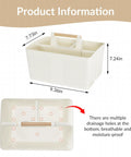 Portable Shower Caddy With Handle For Bathroom And Kitchen, Rust Resistant Durable Organizer With 3 Large Compartments