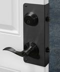 Bronze finish door with Brass Lock And Door Reinforcement Plate For One And Three Quarters Inch Thick Doors In Bronze Finish Beefed Up Home Security Reinforcer To Fix Weak Spots And Repair Damaged Areas Heavy Duty Door Strengthener Single Pack installed