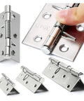 4 Pack Self Closing Stainless Steel Door Hinges With Spring Cross Hinge, showing spring mechanism and heavy-duty design.