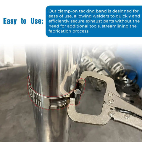 2.5 Inch Stainless Exhaust Tacking Band Clamp On For Welding Fabrication Built Tough With Corrosion Resistant Stainless Steel