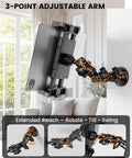Heavy Duty Drill Base Tablet Mount Built Like A Tank Truck Dashboard Holder with 3-point adjustable arm for optimal positioning.