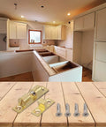 Solid Brass Double Ball Tension Roller Catch Latch For Cabinets And Furniture Doors, Adjustable Gold Tone with screws in kitchen