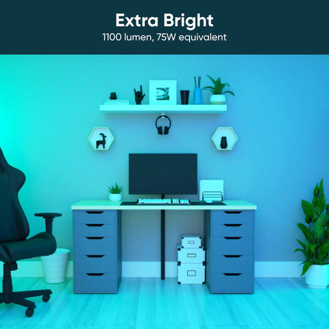 Brighten Up With A 1100 Lumen WiFi RGB And Tunable White A19 Smart Bulb That Works With Alexa And Google Assistant One Pack