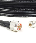 35 Foot LMR 400 Coax Extension N Male To N Female For Outdoor Ham Radio WLAN CB and WiFi Antennas close-up on connectors