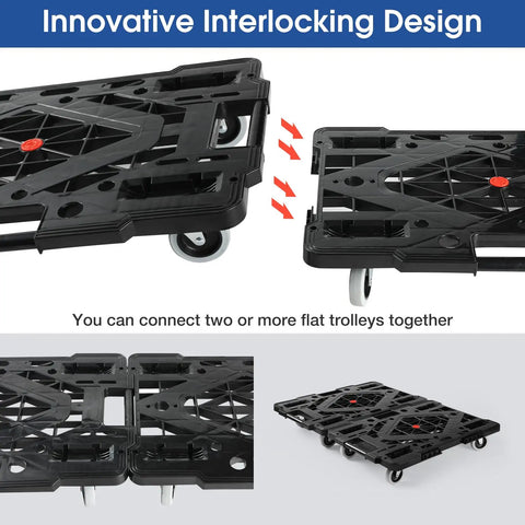 Heavy Duty Flat Dolly Movers Two Pack Hella Beefy Polypropylene Frame 880 Pound Capacity Smooth Gliding Floor Guards Sturdy Pallet Sliders For Couches Refrigerators And Big Appliances Minimal Effort
