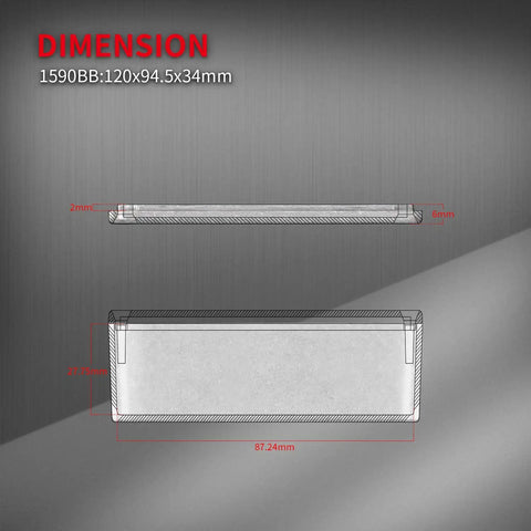 3 Pack 1590BB Aluminum Guitar Pedal Enclosures Unpainted Stomp Box Case For DIY Effects Pedals 120x94.5x34MM dimensions