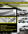 Universal Compatibility for electric vehicles and trucks with iron body panels, showing vehicle types and material details.