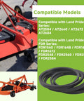Heavy Duty Replacement V Belt For Mower Deck 5/8 By 139 Inches with compatible Land Pride models, black rubber construction.