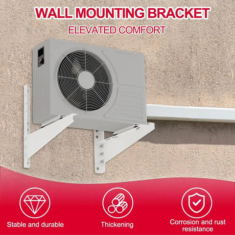Heavy Duty Mini Split Wall Bracket Built Like A Tank For Nine Thousand To Eighteen Btu Ductless Ac Units Rock Solid No Sweat Mount Up To Three Hundred Thirty Pounds Powder Coated Steel Outdoor Platform