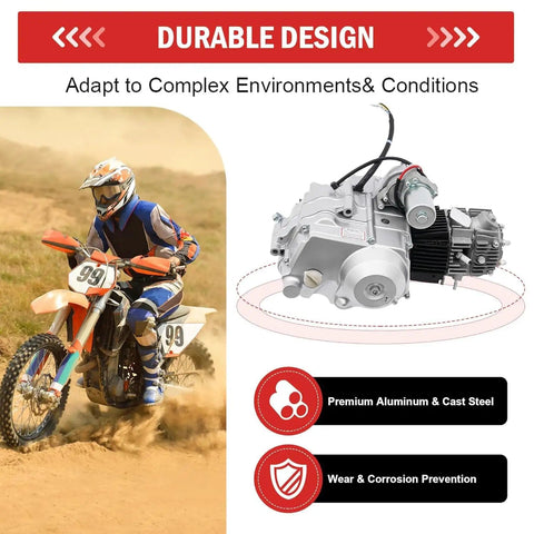 Beefed Up 110cc 4 Stroke CVT ATV Engine With Electric Start And Auto Transmission Single Cylinder Chain Driven For ATVs