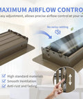 Built Tough Heavy Duty 4 By 10 Floor Register In Brown Steel Walkable Floor Vent with Easy Adjust Air Supply Lever