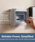 Heavy Duty 6 Way Circuit Breaker Box With DIN Rail IP65 Weatherproof Electrical Enclosure Surface Mount with transparent lid