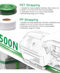 Cordless Electric Strapping Tool For Secure Pallet Wrapping With PP PET Straps Auto Weld And Cut 200 Mm Per Second Tension
