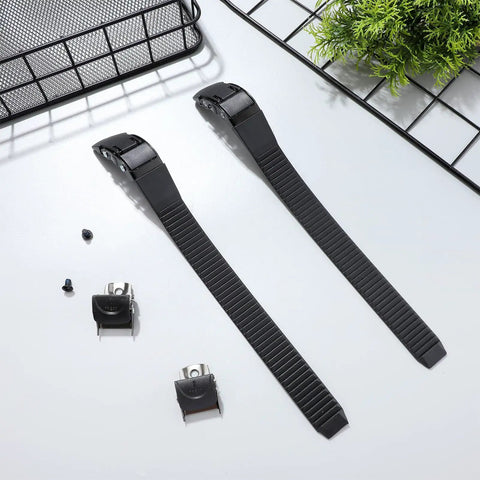Inline Skate Replacement Straps 2 Pack With Adjustable Universal Buckles And Energy Buckles With Screws Durable Plastic Shoe Clips
