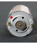 Mini 380 DC Motor RS-380SH-20150 6V-18V 12V 11000RPM Carbon Brush Core, front view showing shaft and contacts