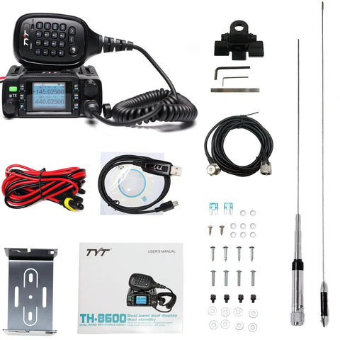 Dual Band Mini Ham Mobile Radio For In Car Use IP67 Waterproof 25W 2M 70CM Transceiver With Car Antenna Kit and accessories