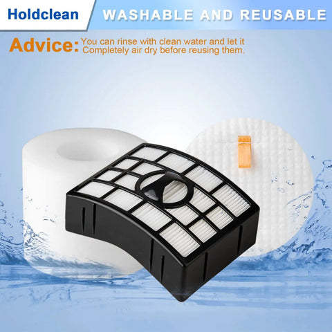 Replacement Vacuum Filters For Rotator Powered Lift-Away Rigs Deluxe XL And TruePet AZ1000 NV752 shown with foam and felt filters