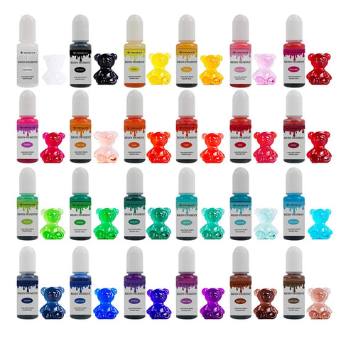 Next Level Epoxy Resin Pigments 24 Color Set Non Toxic Liquid Dye Straight Up Premium Tones For Jewelry Crafting And Art Supplies Concentrated Coloring Vials With Zero Hassle Mixing