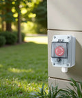 IP67 Waterproof Emergency Stop Button With Enclosed Box Dual NO And NC Contacts on outdoor wall