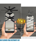 Comparison of 4 Inch Ceiling Fan Led Light Replacement 6000K Hella Bright Retrofit Kit and other home blinking LED bulbs.