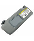 Tacoma Sun Visor Replacement Pair With Clips For 2005 To 2015 Models Driver And Passenger Side Gray With Mirror Slide Extension Non Illuminated Direct Fit Replaces 74320-04181-B1 showing top view with clip details.