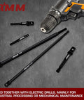 9 Piece Impact Socket Adapter Set For Power Drill To High Torque Wrench, 1/4 Inch, 3/8 Inch And 1/2 Inch Drives With Extensions