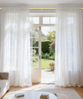 Wrap Around Blackout Curtain Rods 36 To 120 Inch 1 Inch Diameter Heavy Duty Metal Rod With Aluminum Bracket over sheer curtains