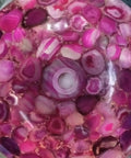 Slick Pink Agate Stone Vessel Sink Hella Durable Handmade Gemstone Bathroom Vanity Bowl Fire Countertop Wash Basin With Smooth Glaze For Modern Hotel Decor top view of colorful pink agate stone design.